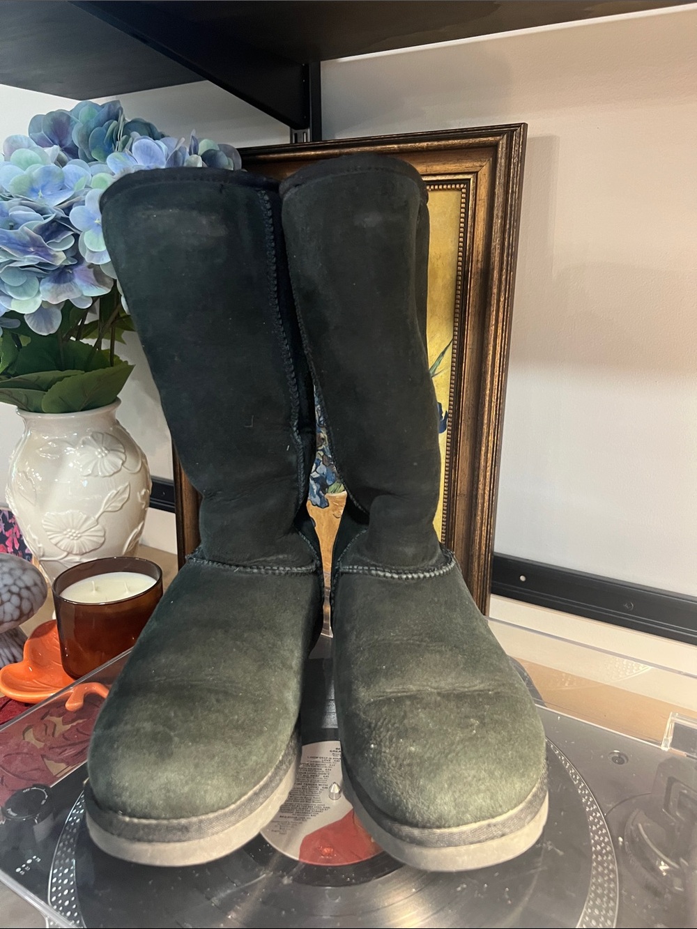 UGG Women's Tall Suede Boots in Black